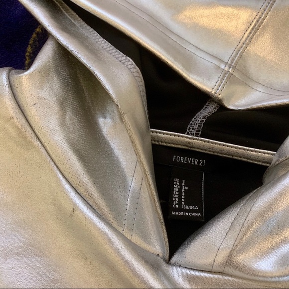 forever 21 iridescent jacket glitter shiny - Picture 3 of 4